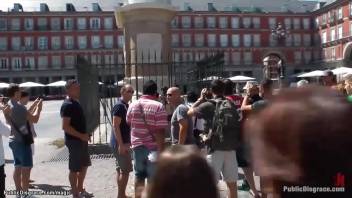 Tourists shooting slave in public